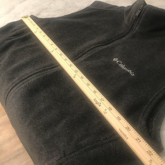 Columbia Vest Mens Medium Gray Fleece Full Zip Outdoors Hiking Sleeveless Jacket - Picture 4 of 7